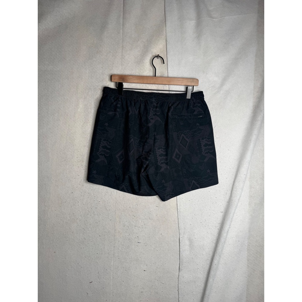 Maamgic Mens Swim Trunks Black Tribal Print Compression Liner Shorts 6in Inseam - Picture 9 of 11